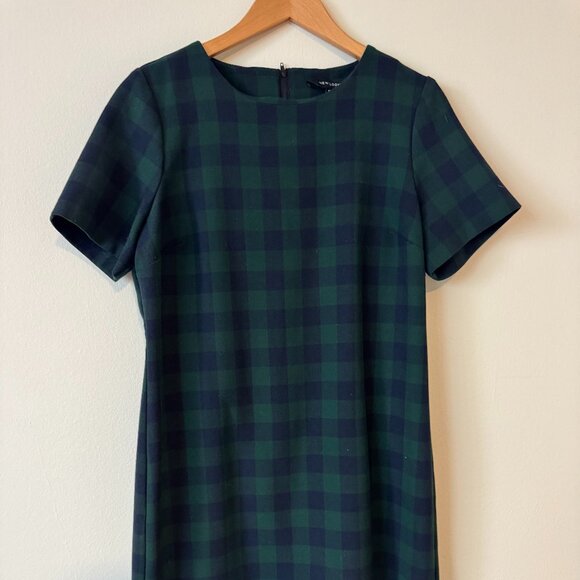 New Look Size 8 navy/green tartan mini dress - Picture 1 of 3